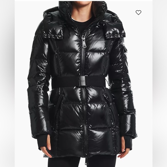 Sam. Soho Belted Down Mid-Length Puffer Jacket. Size Small. - Picture 4 of 5